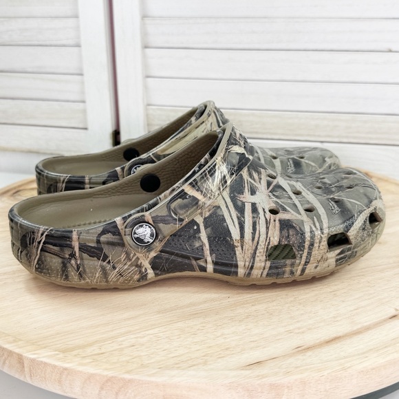 Crocs Classic Realtree Max 4 Camo Print Slip On Clog Sandals Green Mens 8 - Picture 11 of 11